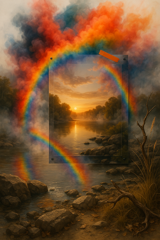 GOLDEN HOUR at the River - Metal Print